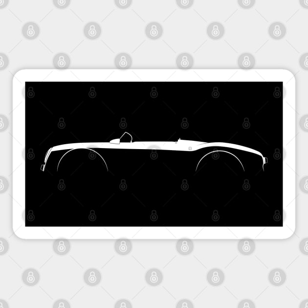 Porsche 550 Spyder Silhouette Magnet by Car-Silhouettes